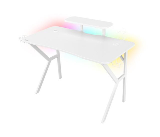 Genesis Biurko gamingowe HOLM 320 RGB białe - 1077883 - zdjęcie 3